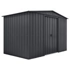 Gable Roof Shed, 10 X 6 Ft, Double Sliding Doors, Woodland Grey