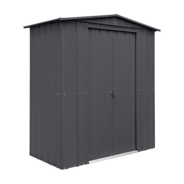 Gable Roof Shed, 6 X 3 Ft, Double Sliding Doors, Woodland Grey